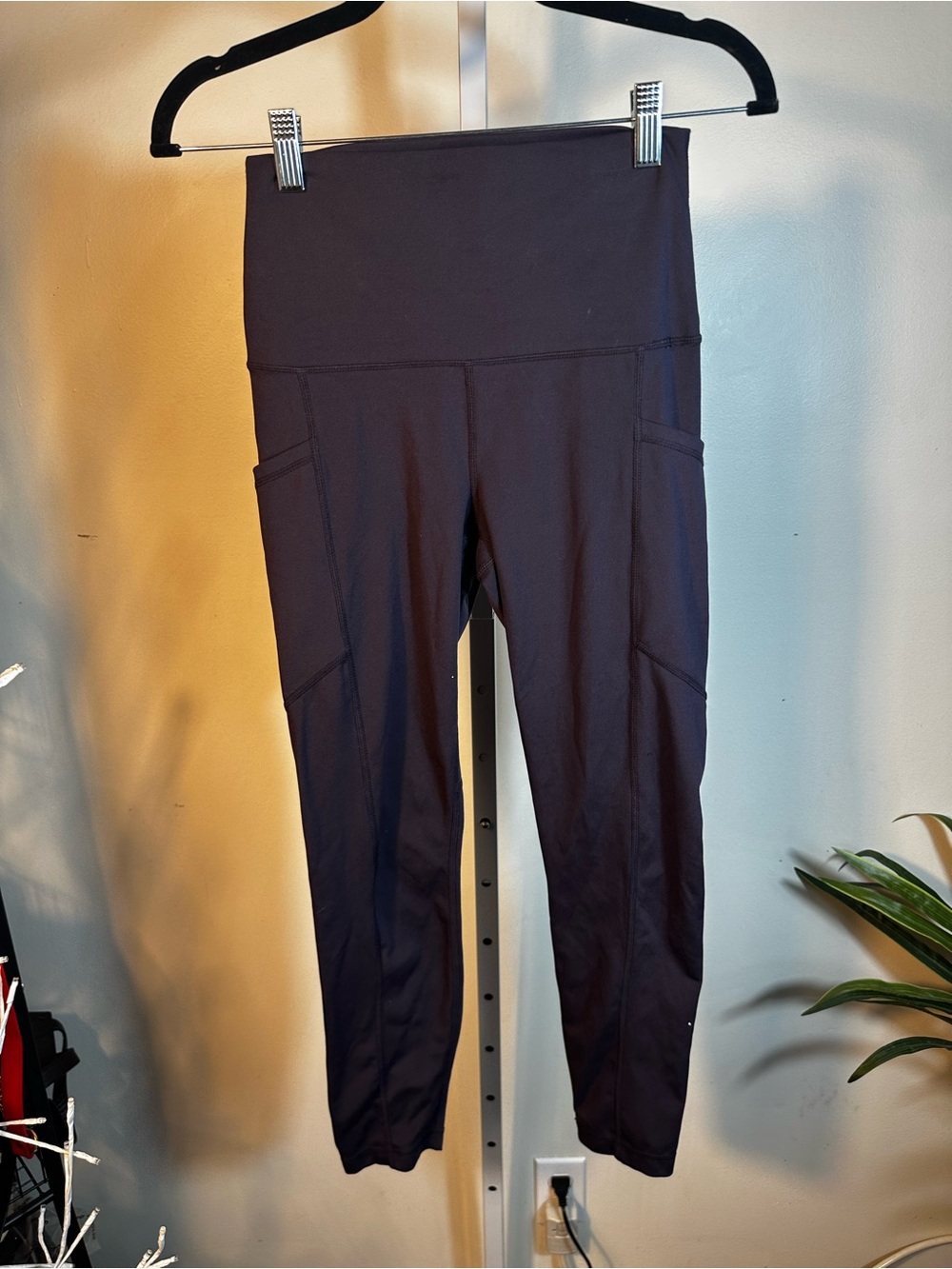L24. Yogalicious Lux High-Waist Workout Leggings with Side Pockets - plum